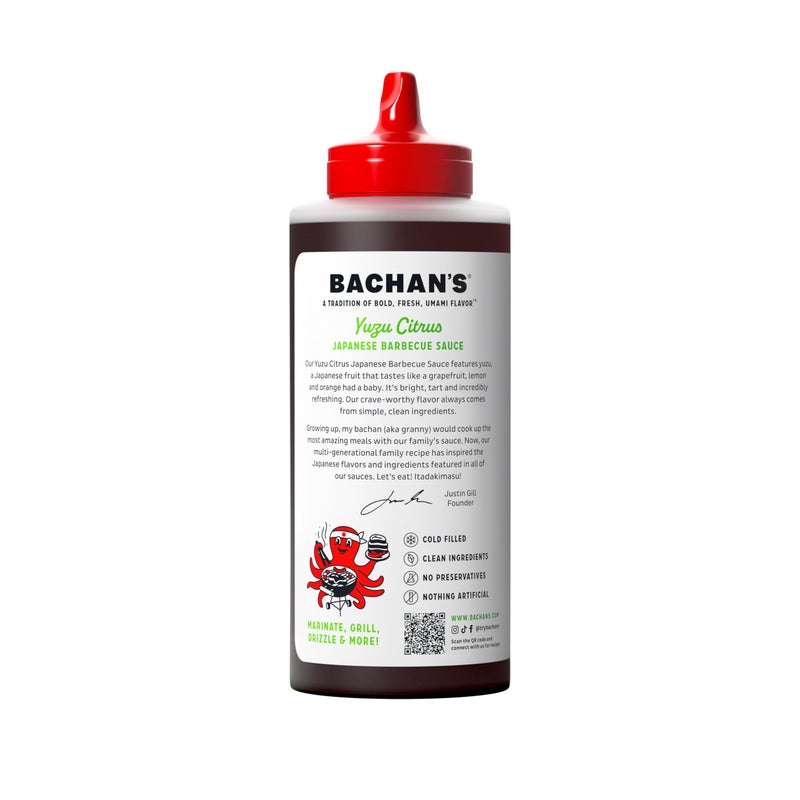 Bachan's - Japanese Barbecue Sauce - Yuzu Citrus, 17 Oz, Small Batch, Non GMO, No Preservatives, Vegan and BPA free. Condiment for Wings, Chicken, Beef, Pork, Seafood, Noodle Recipes, and More - Image 3